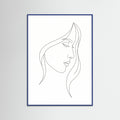 Blue Wood Curved Silhouette