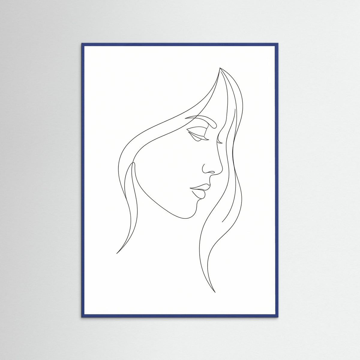 Blue Wood Curved Silhouette