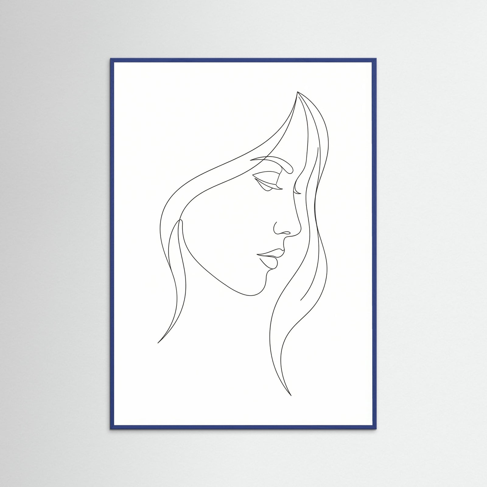 Blue Wood Curved Silhouette
