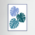 Blue Wood Cut Out Flora