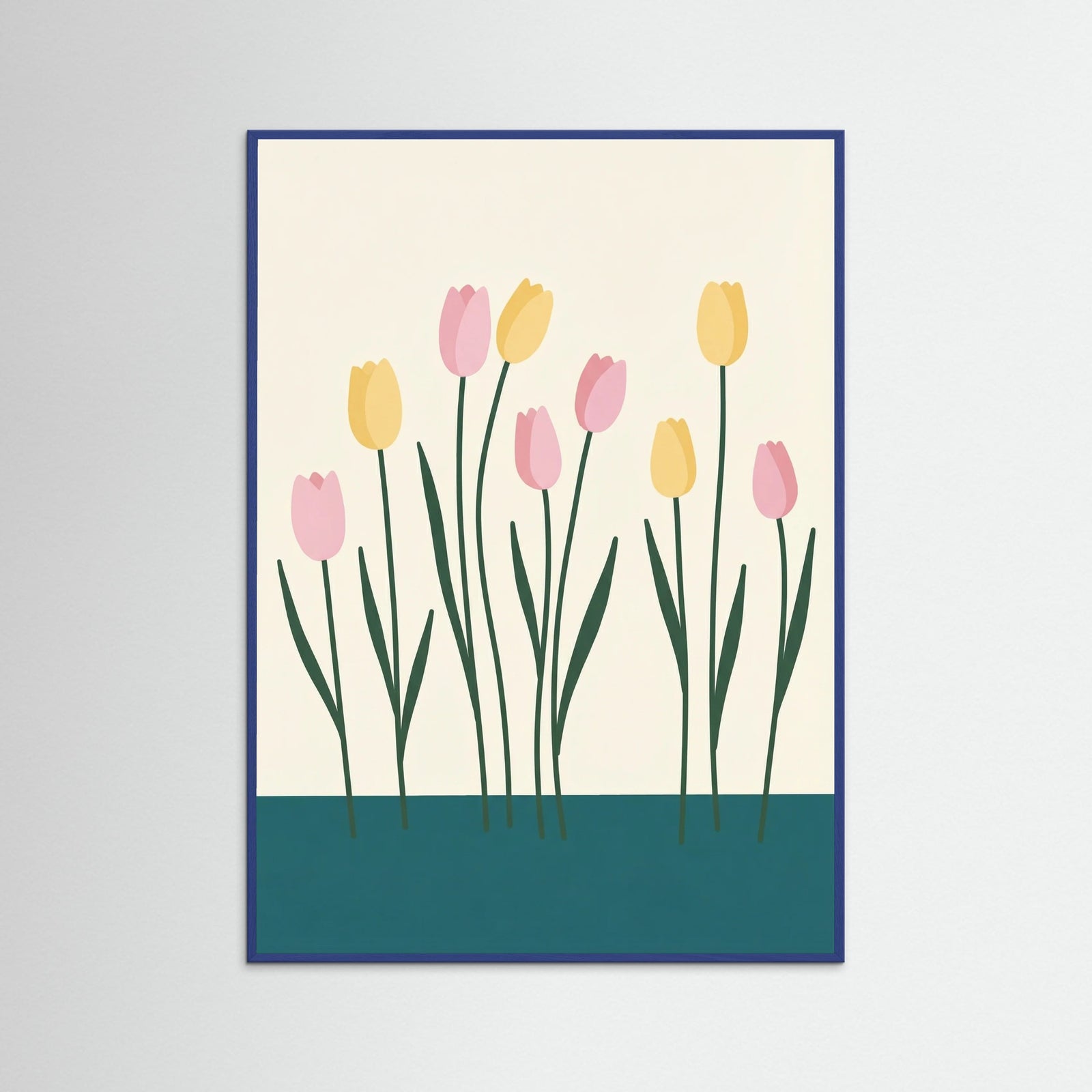 Blue Wood Daisies in Blue