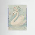 Blue Wood Delicate Swan