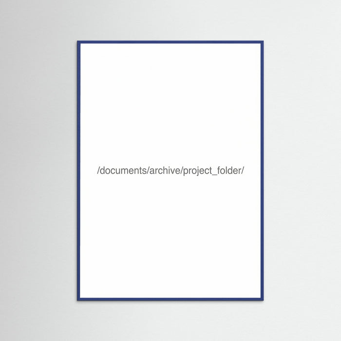 Blue Wood Digital File Label