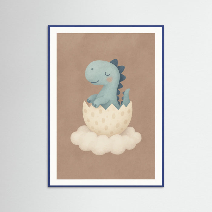 Blue Wood Dinosaur Hatchling