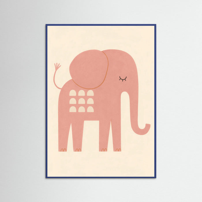 Blue Wood Dreamy Elephant