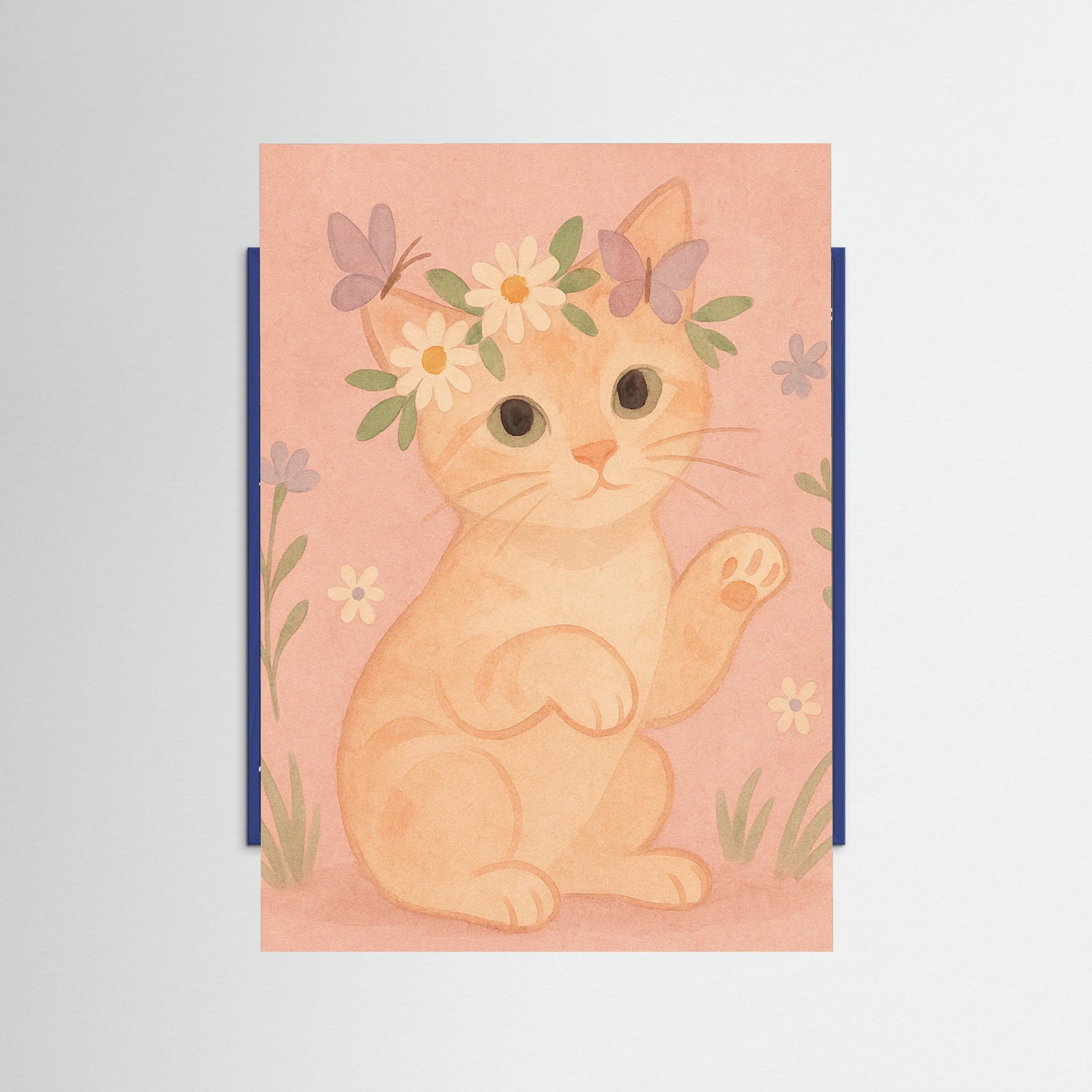 Blue Wood Dreamy Kitten