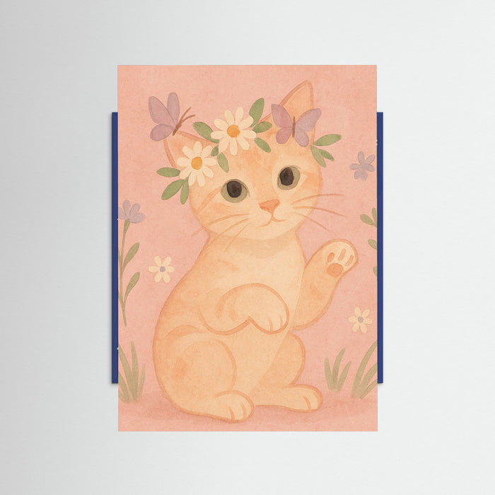 Blue Wood Dreamy Kitten