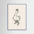 Blue Wood Duck wearing Western Boots Poster