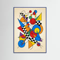 Blue Wood Dynamic Abstraction Beige