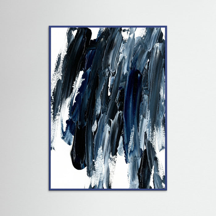 Blue Wood Dynamic Brushstrokes
