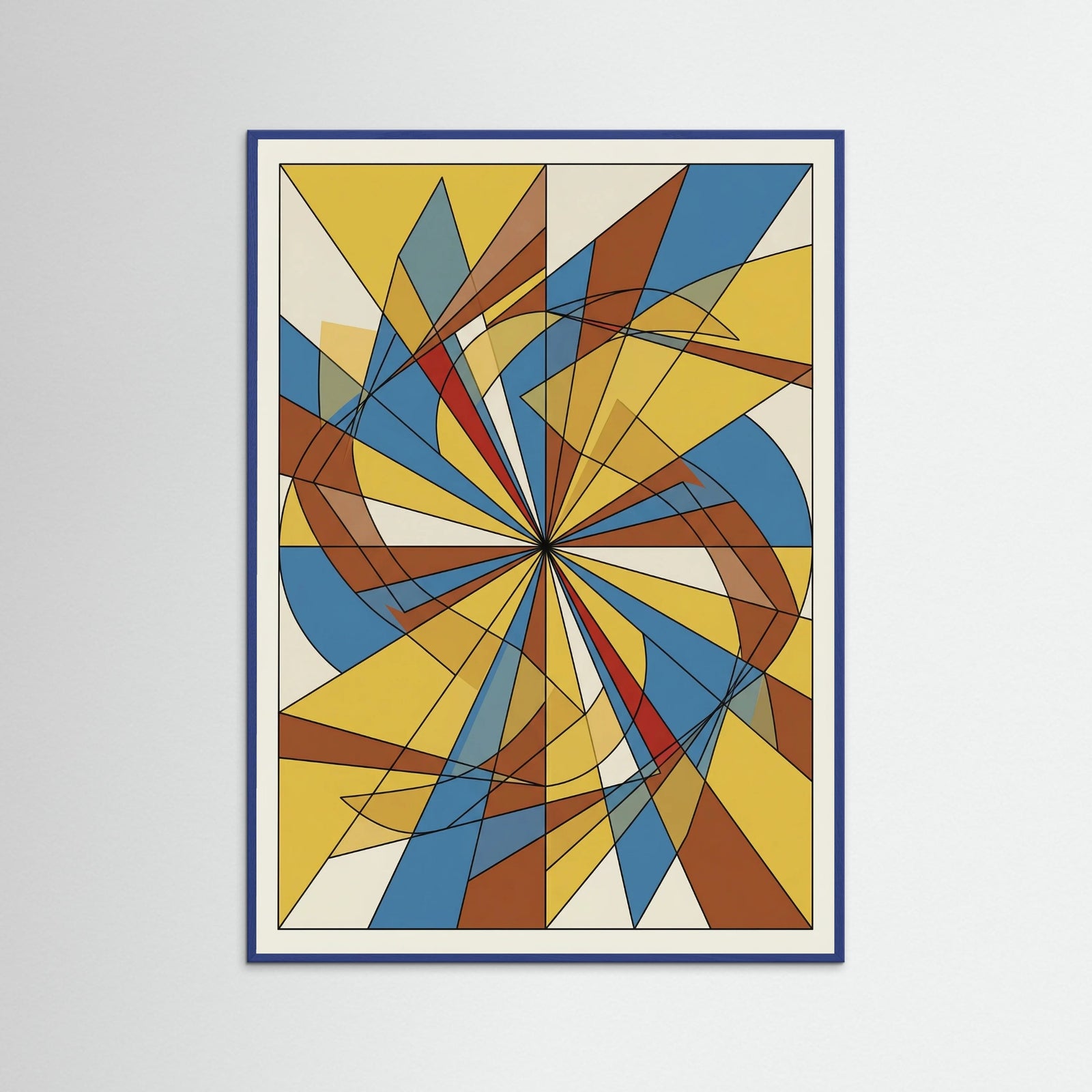 Blue Wood Dynamic Geometric Forms