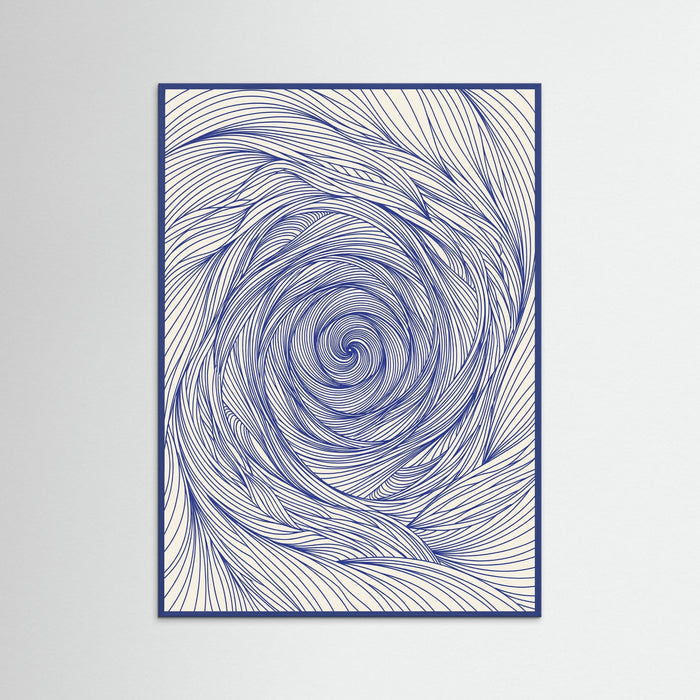 Blue Wood Dynamic Indigo Swirl