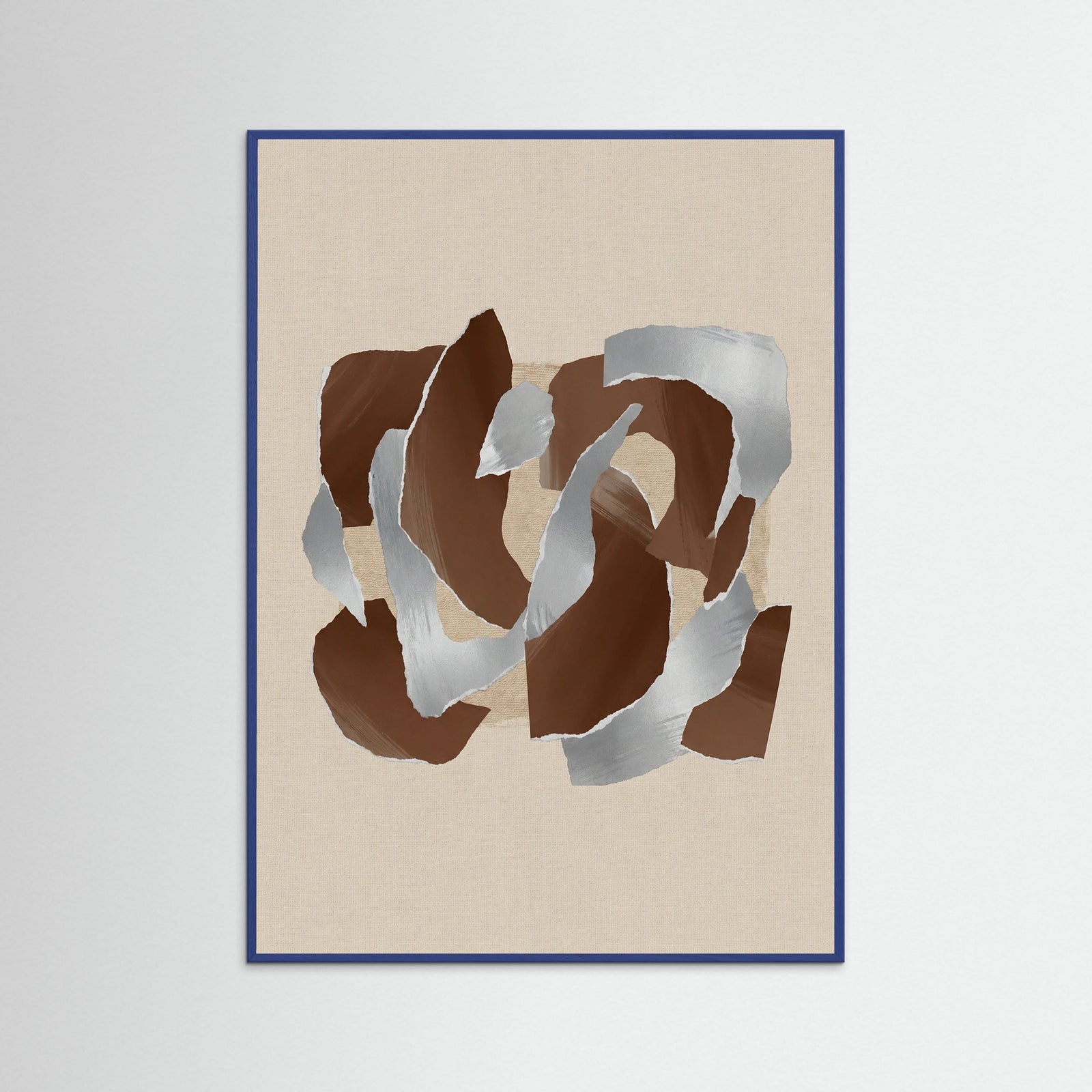 Blue Wood Earthy Abstraction