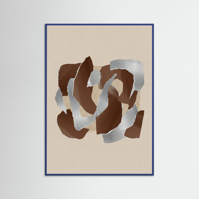 Blue Wood Earthy Abstraction