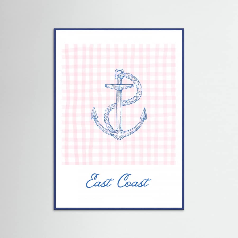 East Coast Anchor Poster – plakat og kunsttryk