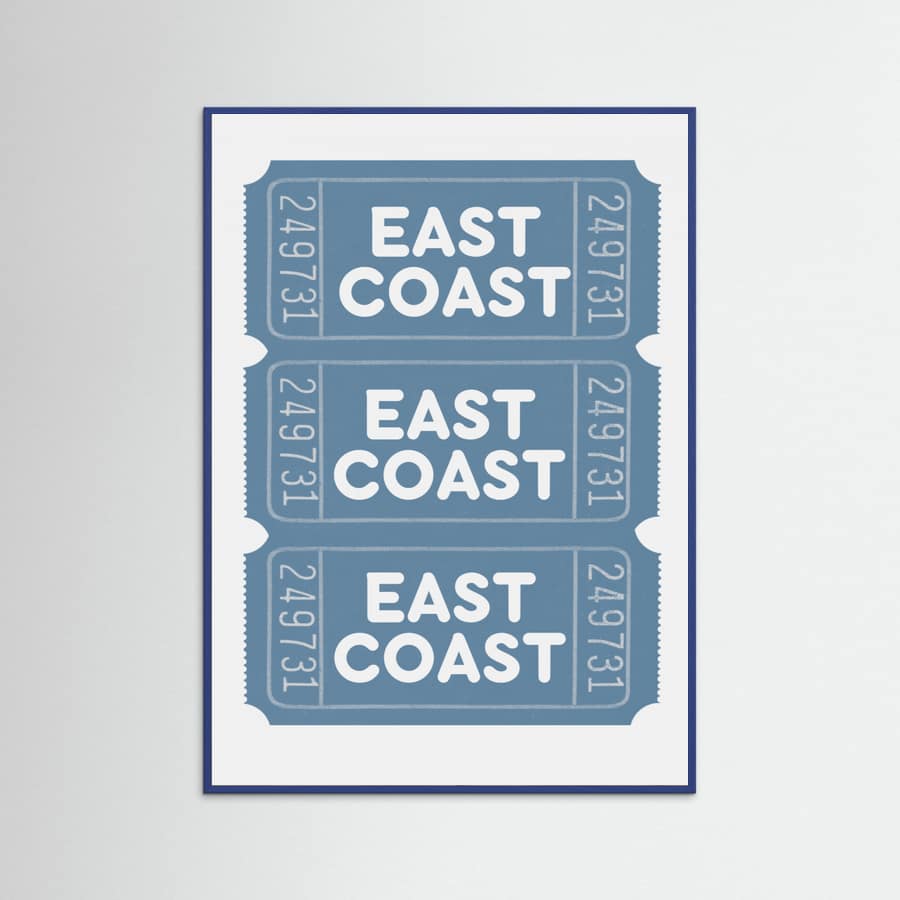 East Coast Tickets Poster – poster and art print