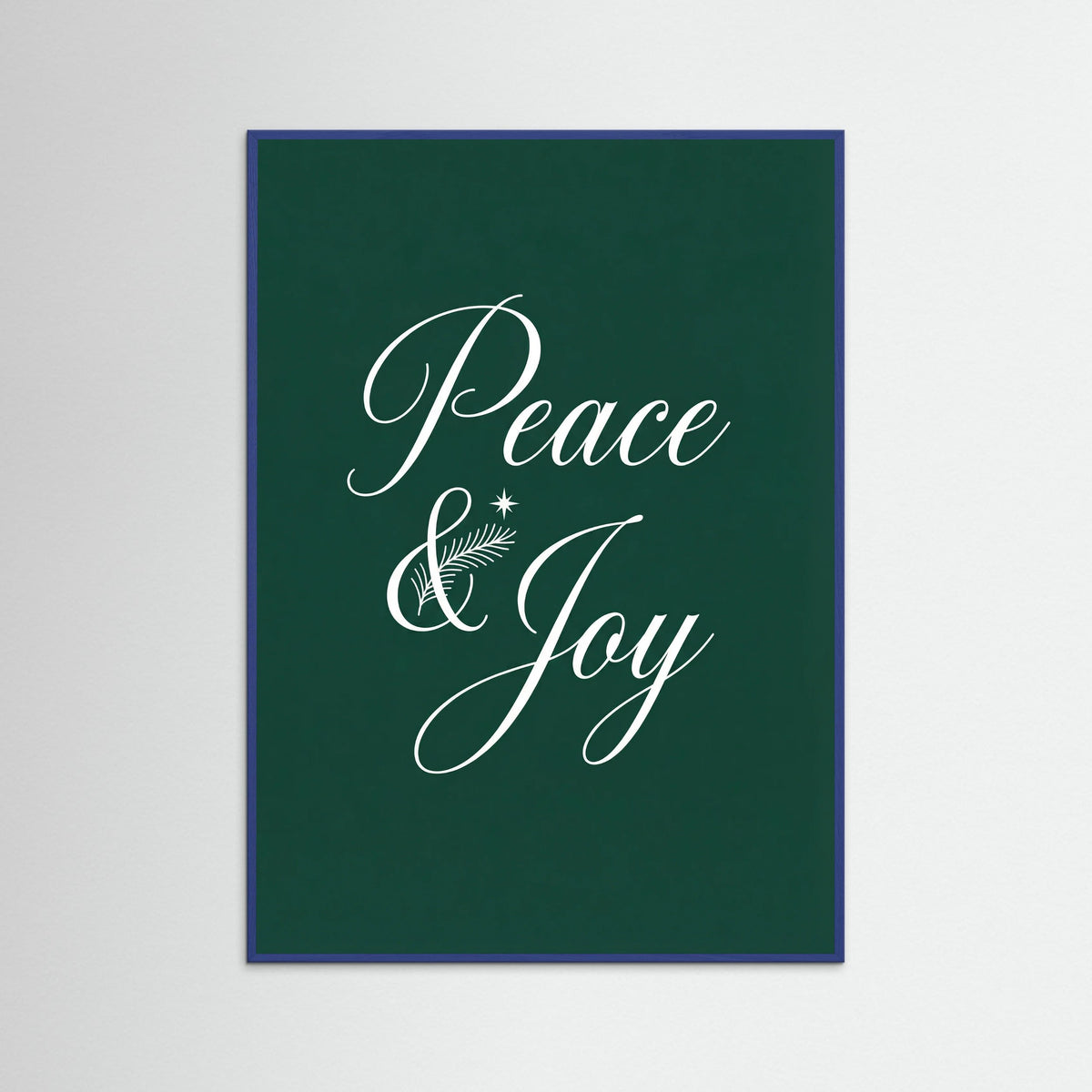 Blue Wood Elegant Christmas Script
