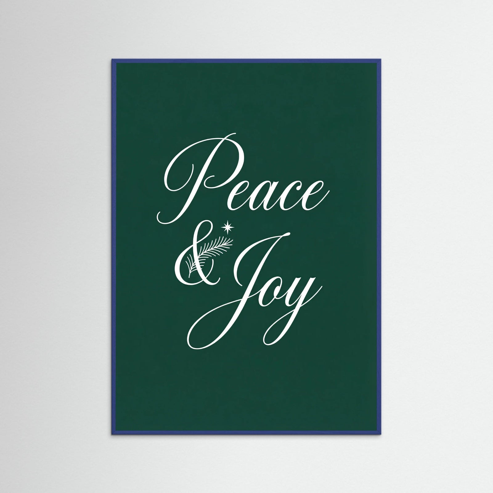 Blue Wood Elegant Christmas Script