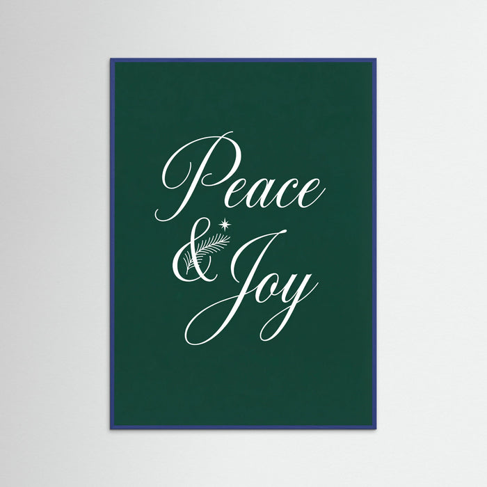 Blue Wood Elegant Christmas Script