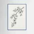 Blue Wood Elegant Florals
