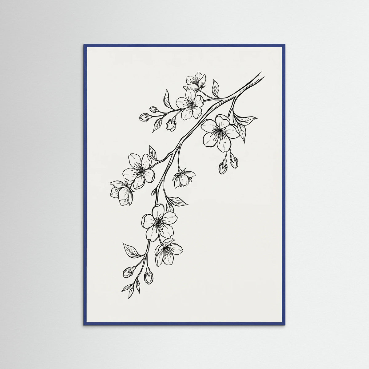 Blue Wood Elegant Florals