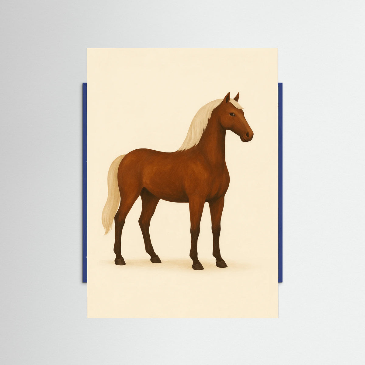 Blue Wood Elegant Horse