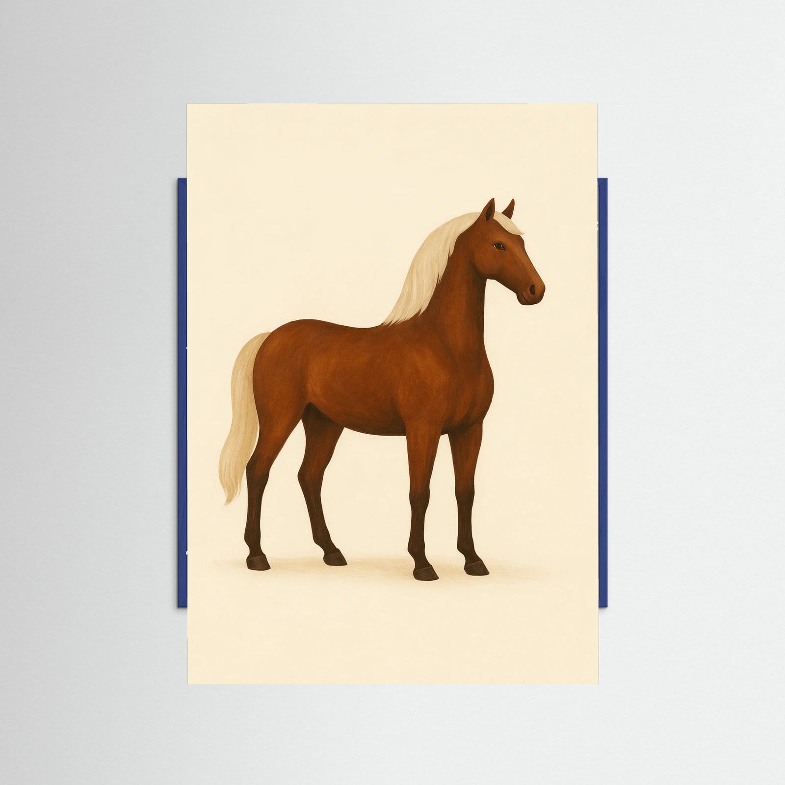 Blue Wood Elegant Horse
