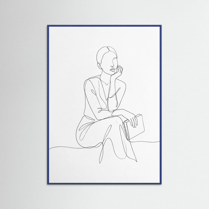 Blue Wood Elegant Silhouette