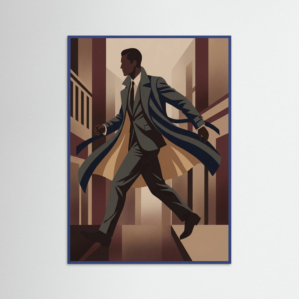 Blue Wood Elegant Swirl