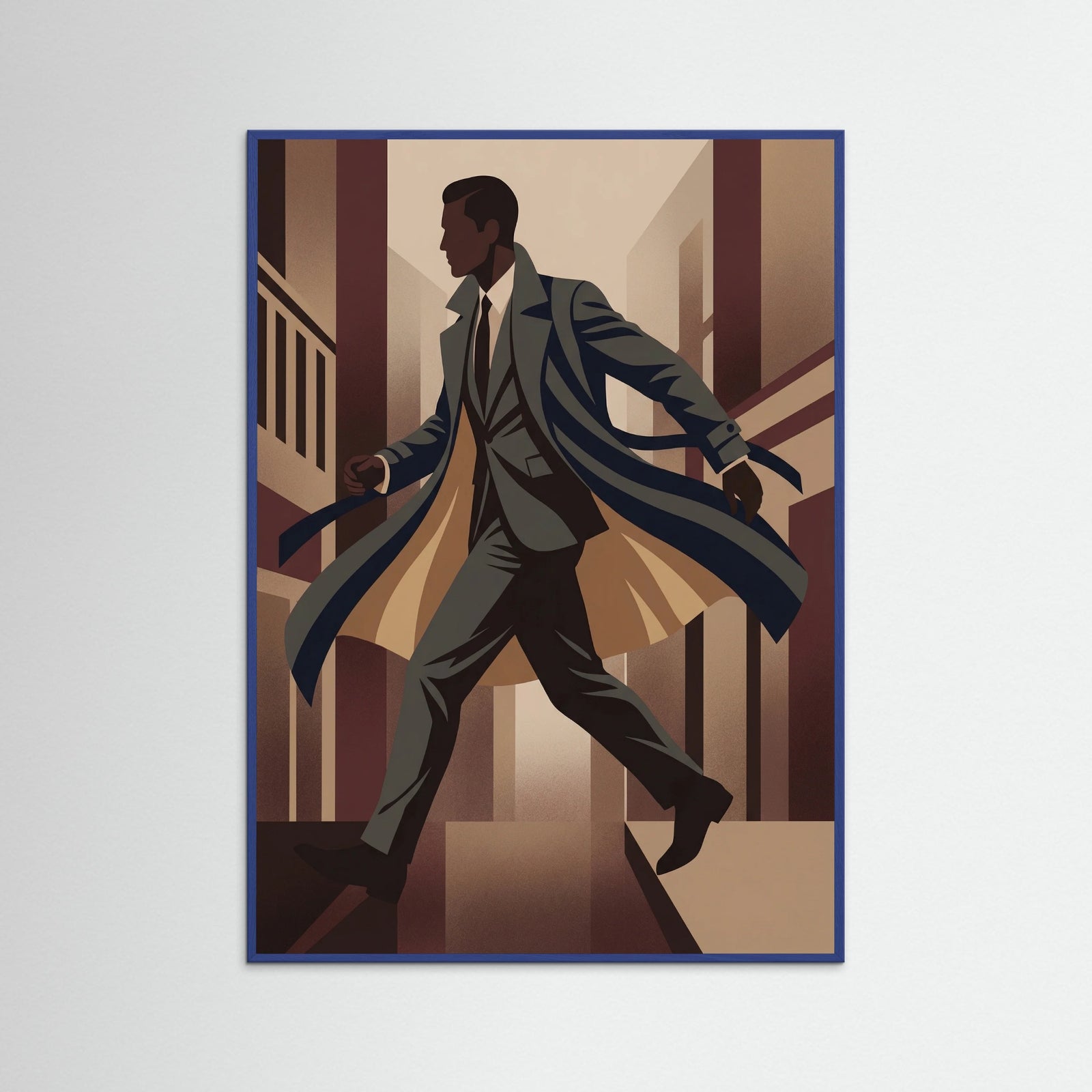 Blue Wood Elegant Swirl