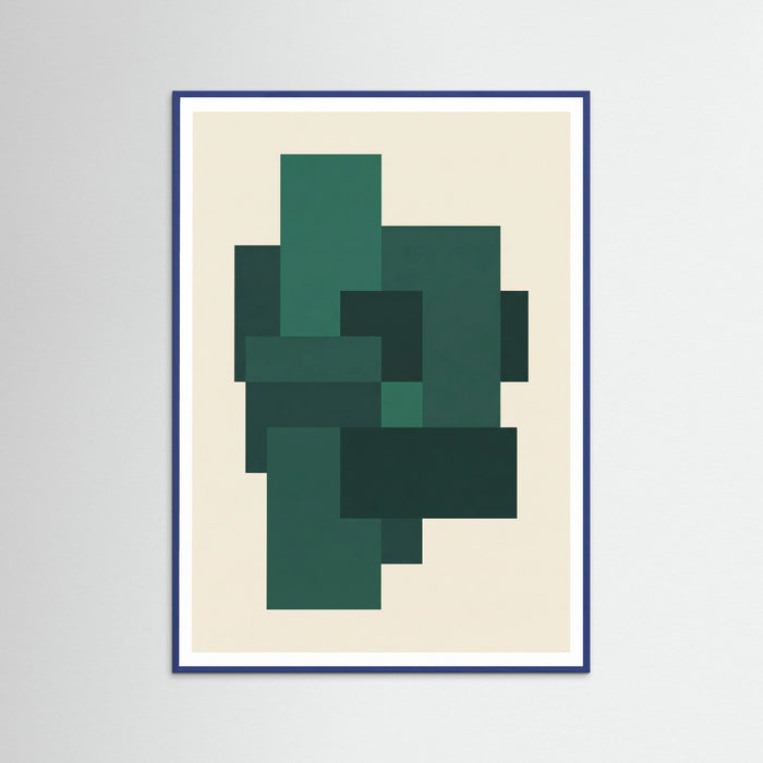 Blue Wood Emerald Concentric Harmony
