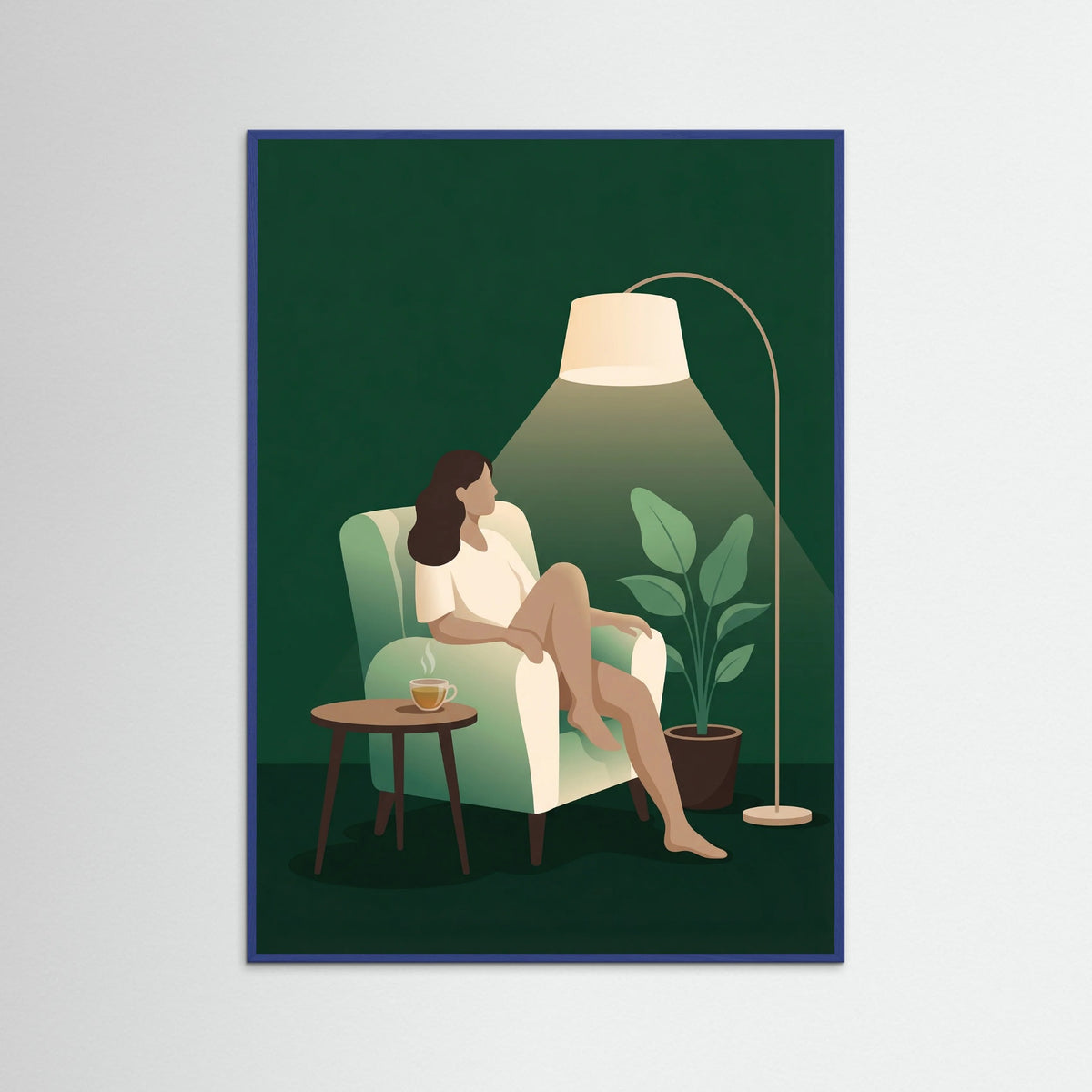 Blue Wood Emerald Reading Bliss