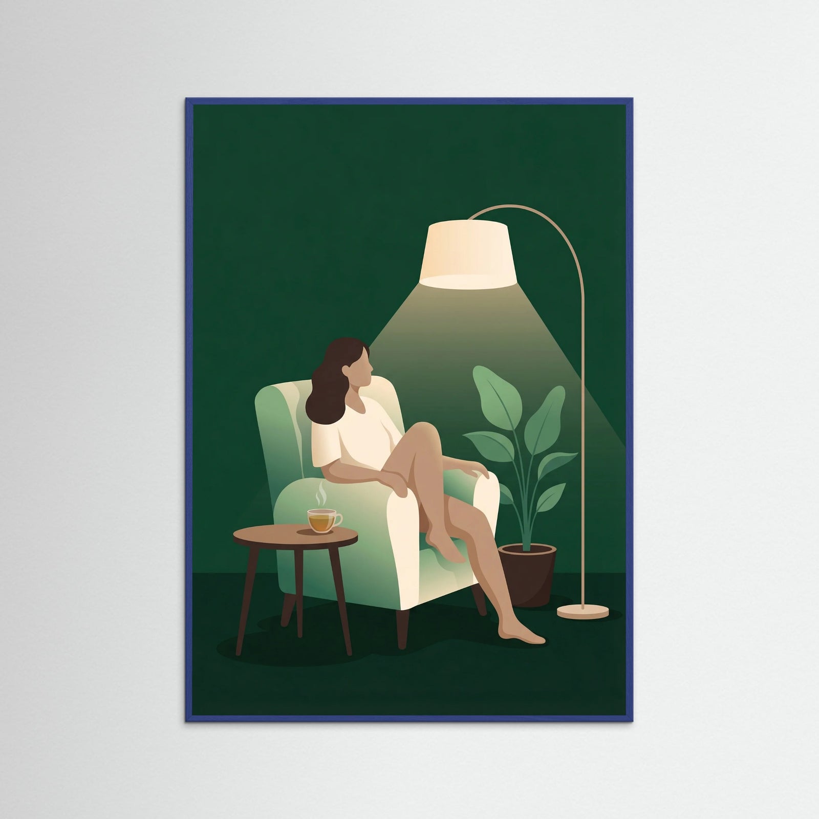 Blue Wood Emerald Reading Bliss