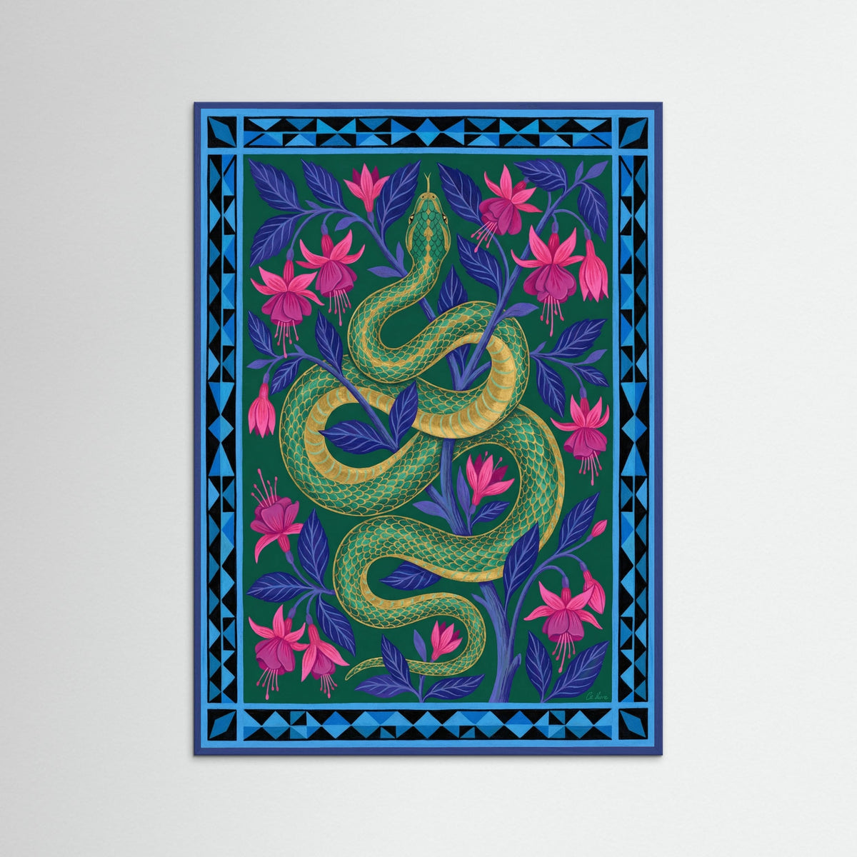 Blue Wood Emerald Tiger Reverie