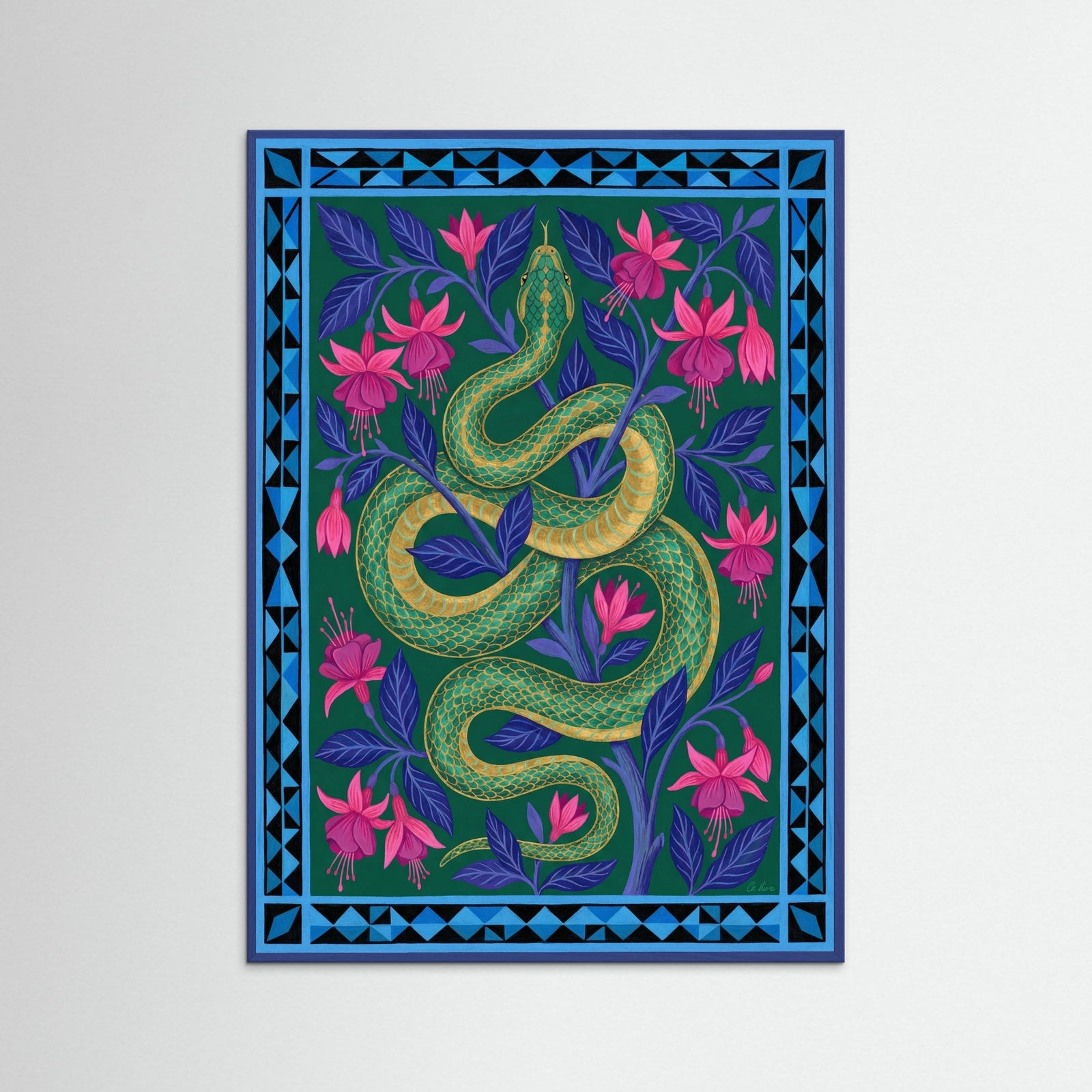 Blue Wood Emerald Tiger Reverie