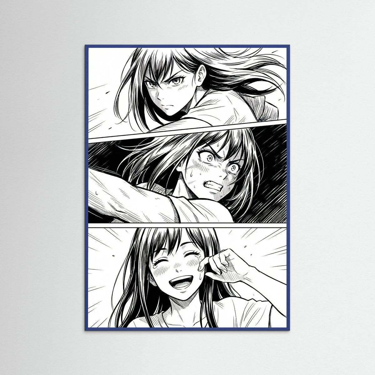 Blue Wood Emotional Manga Gaze