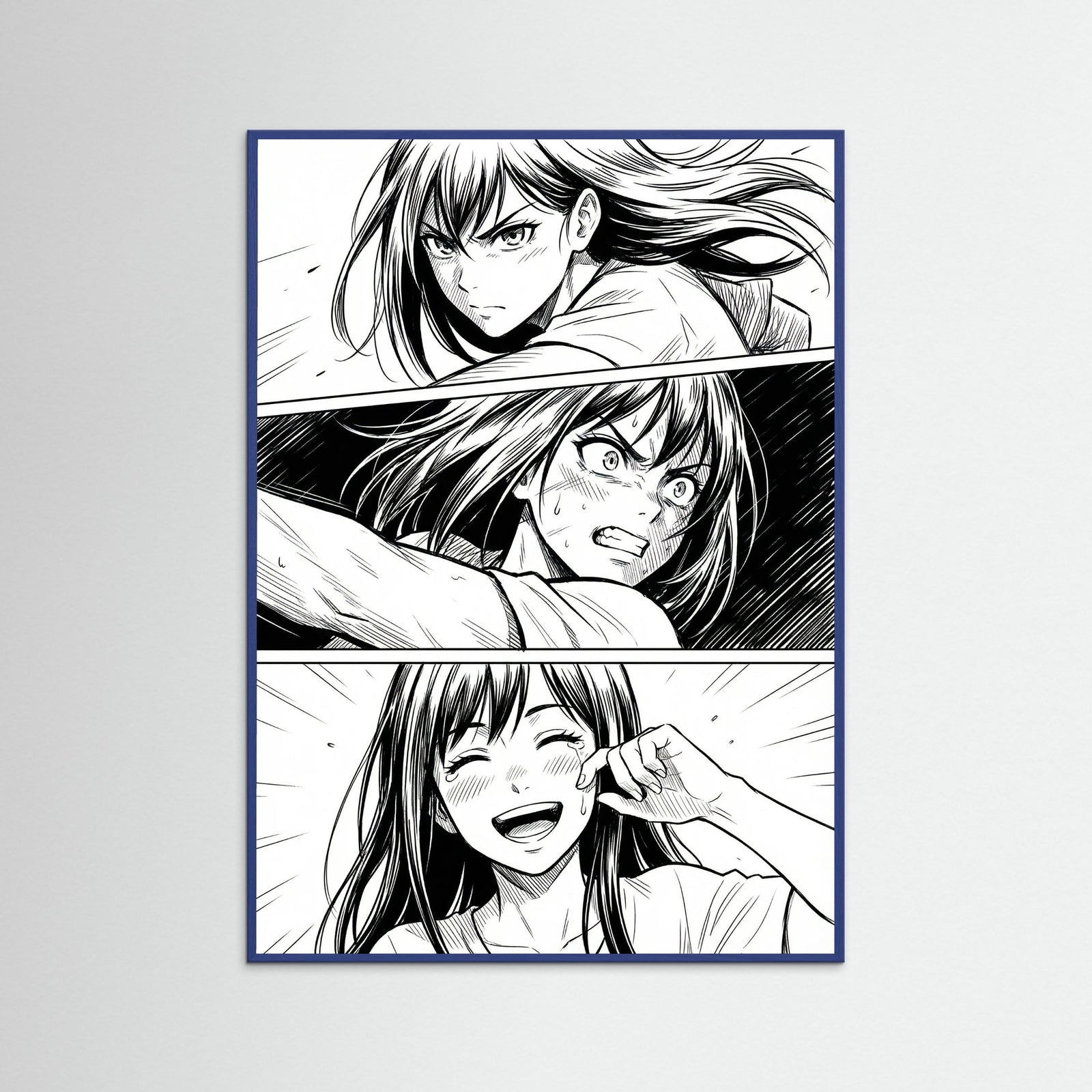 Blue Wood Emotional Manga Gaze