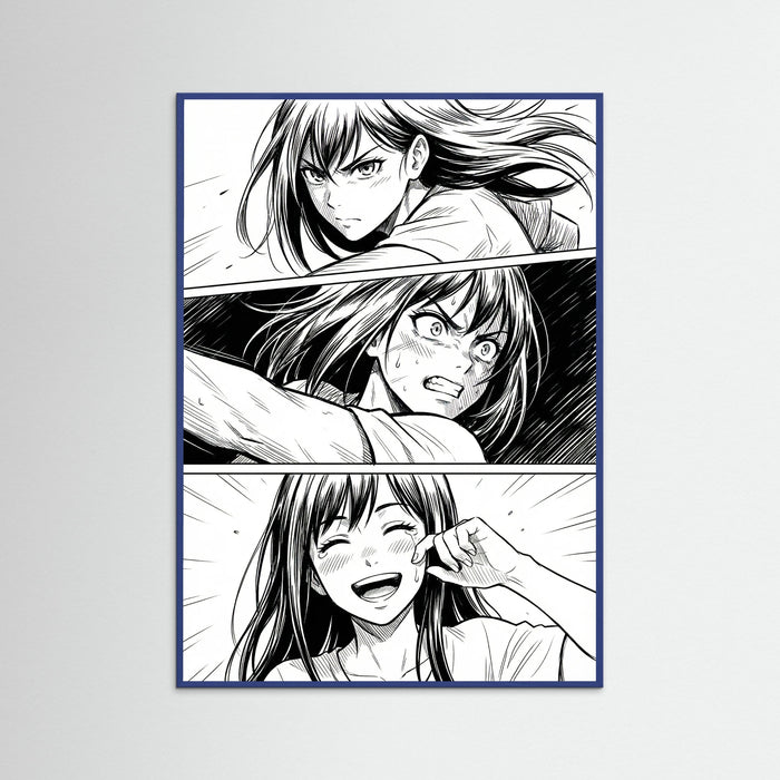 Blue Wood Emotional Manga Gaze