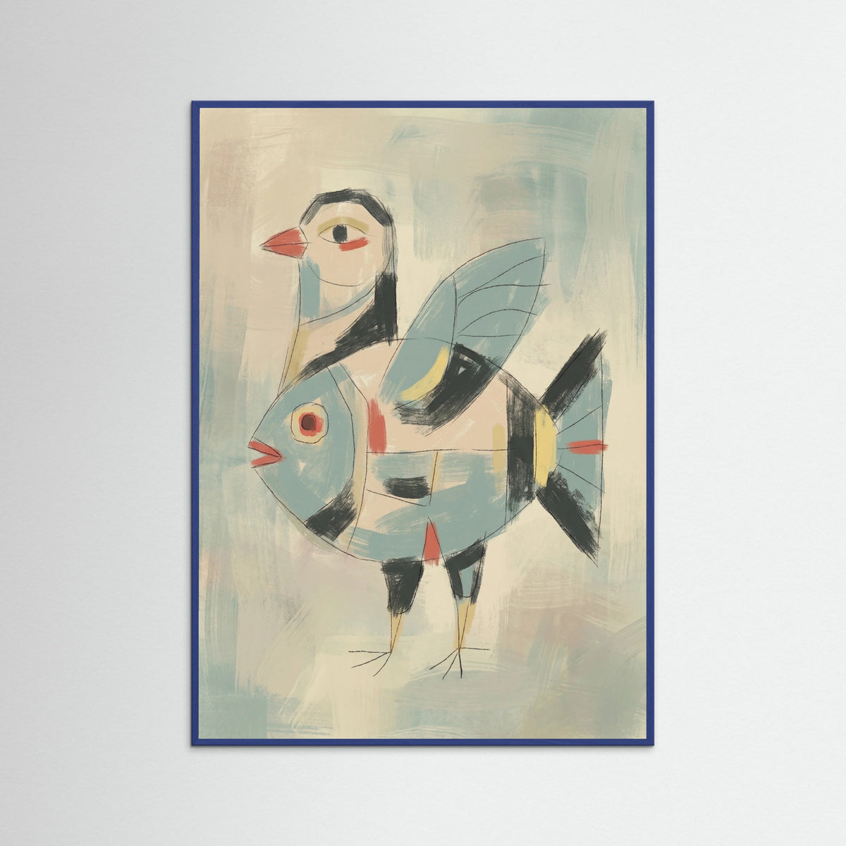 Blue Wood Enigmatic Klee Portrait