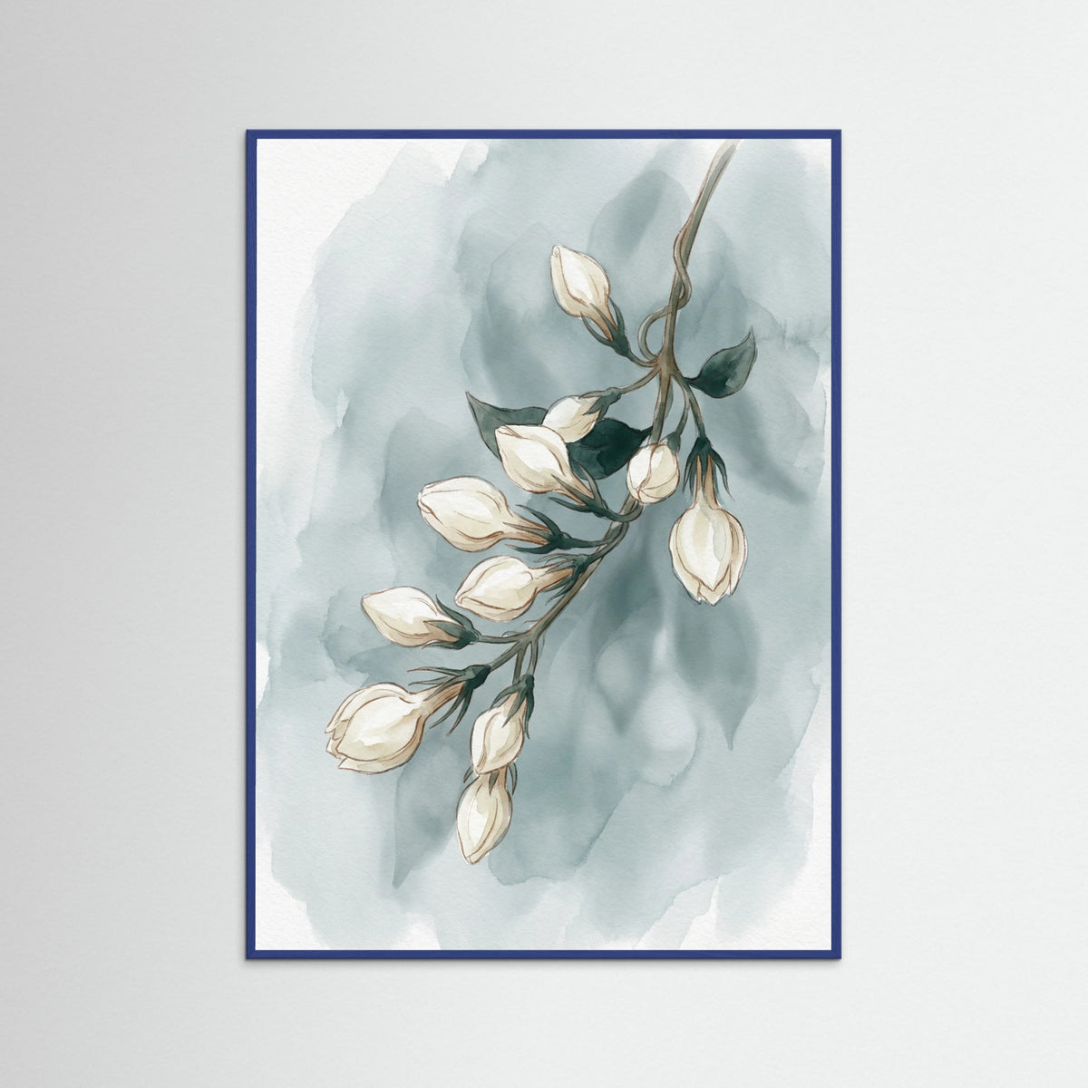 Blue Wood Ethereal White Bloom