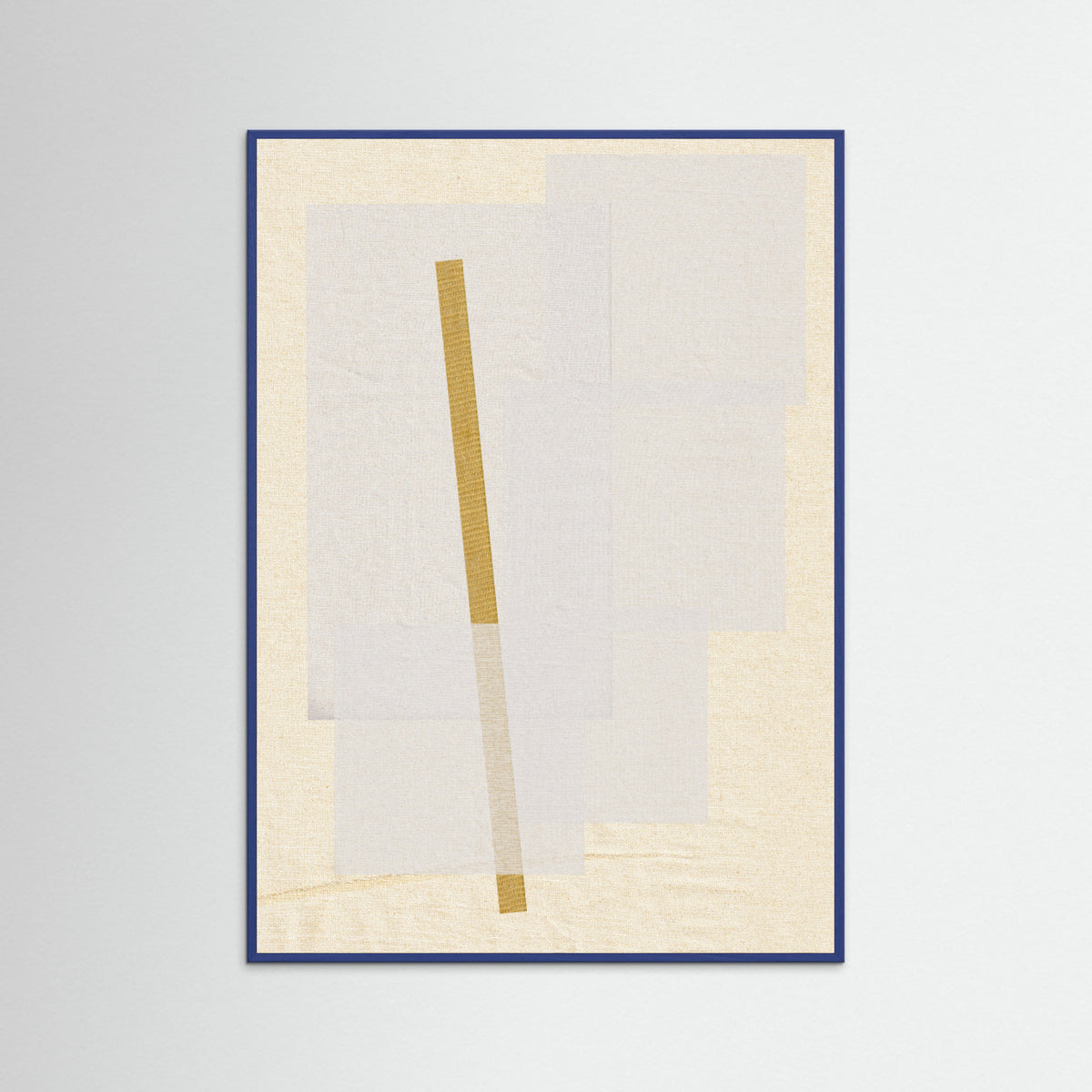 Blue Wood Fabric Pattern Collage No.3 Poster