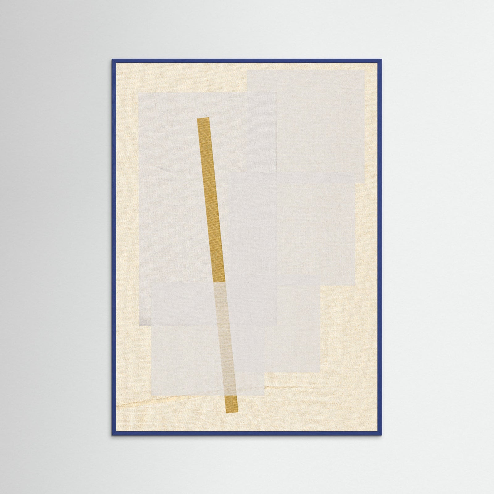 Blue Wood Fabric Pattern Collage No.3 Poster