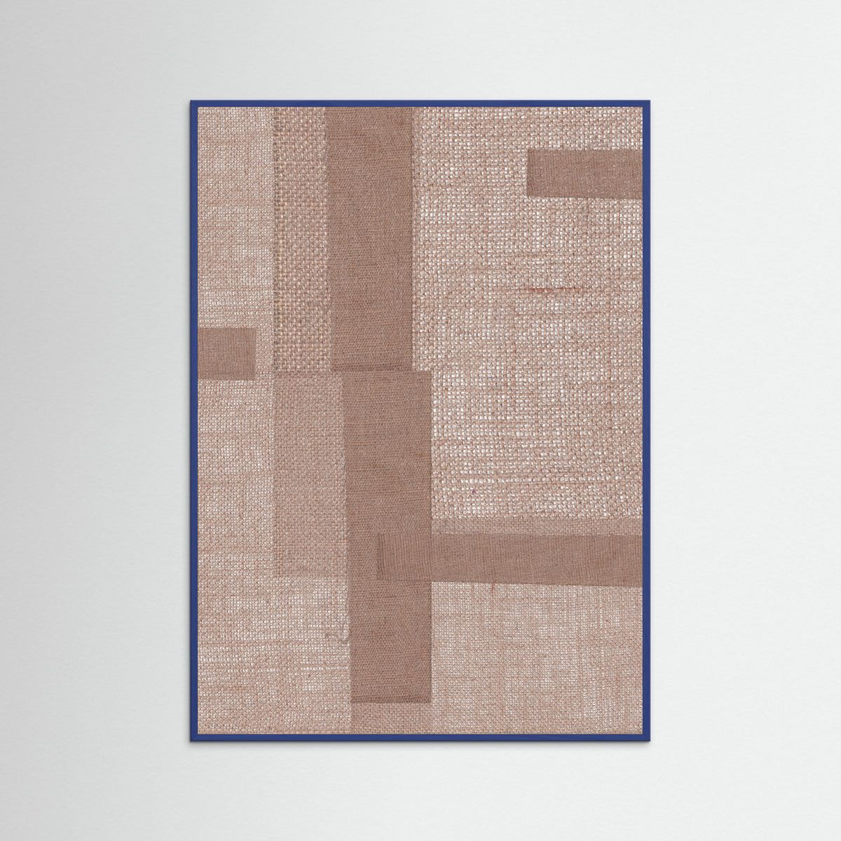 Blue Wood Fabric Pattern Collage No.5 Poster
