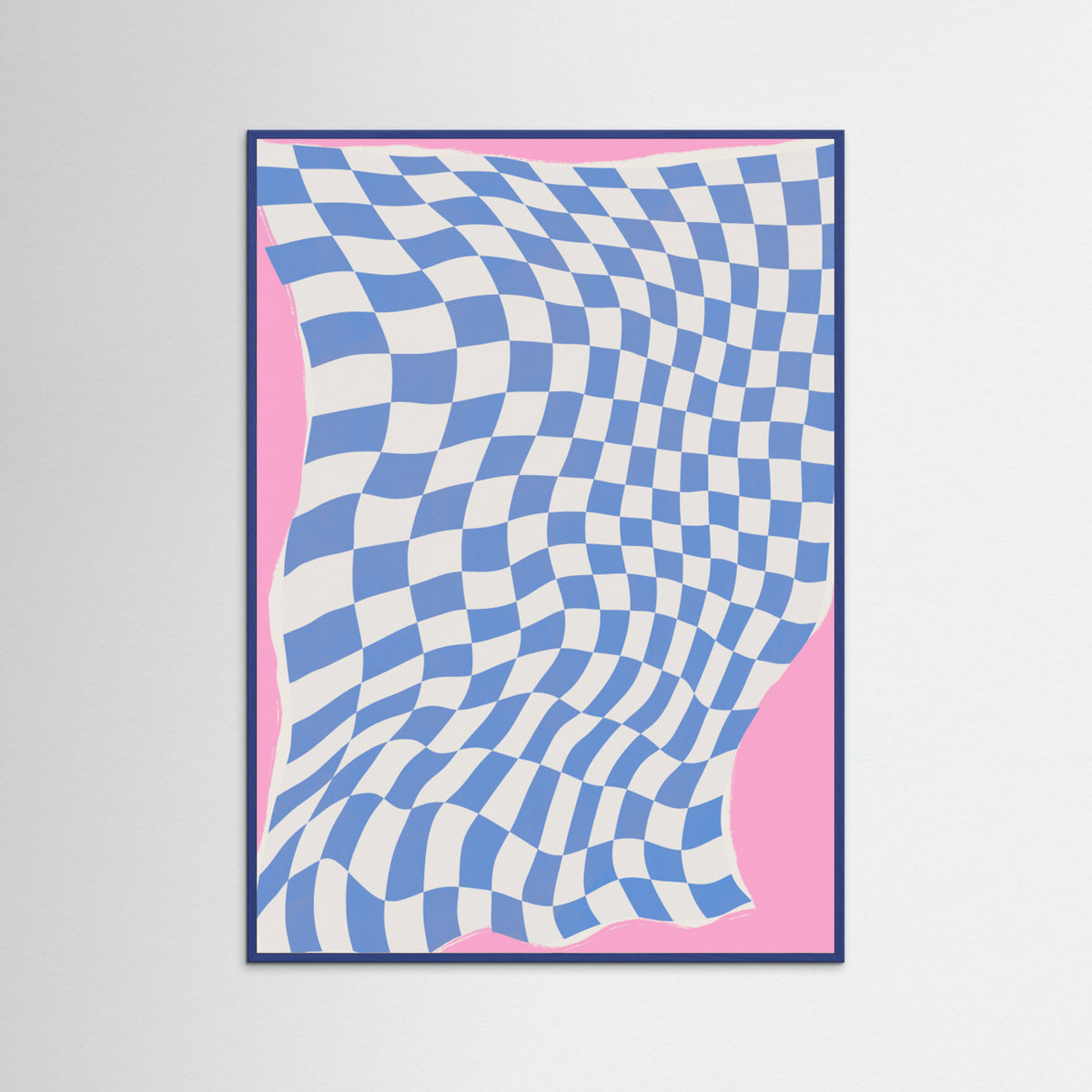 Blue Wood Fabric and Wind Poster