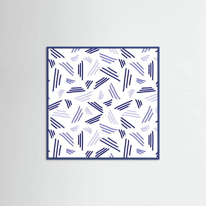 Falling Triple Lines Navy Blue -juliste – juliste ja taidepainatus