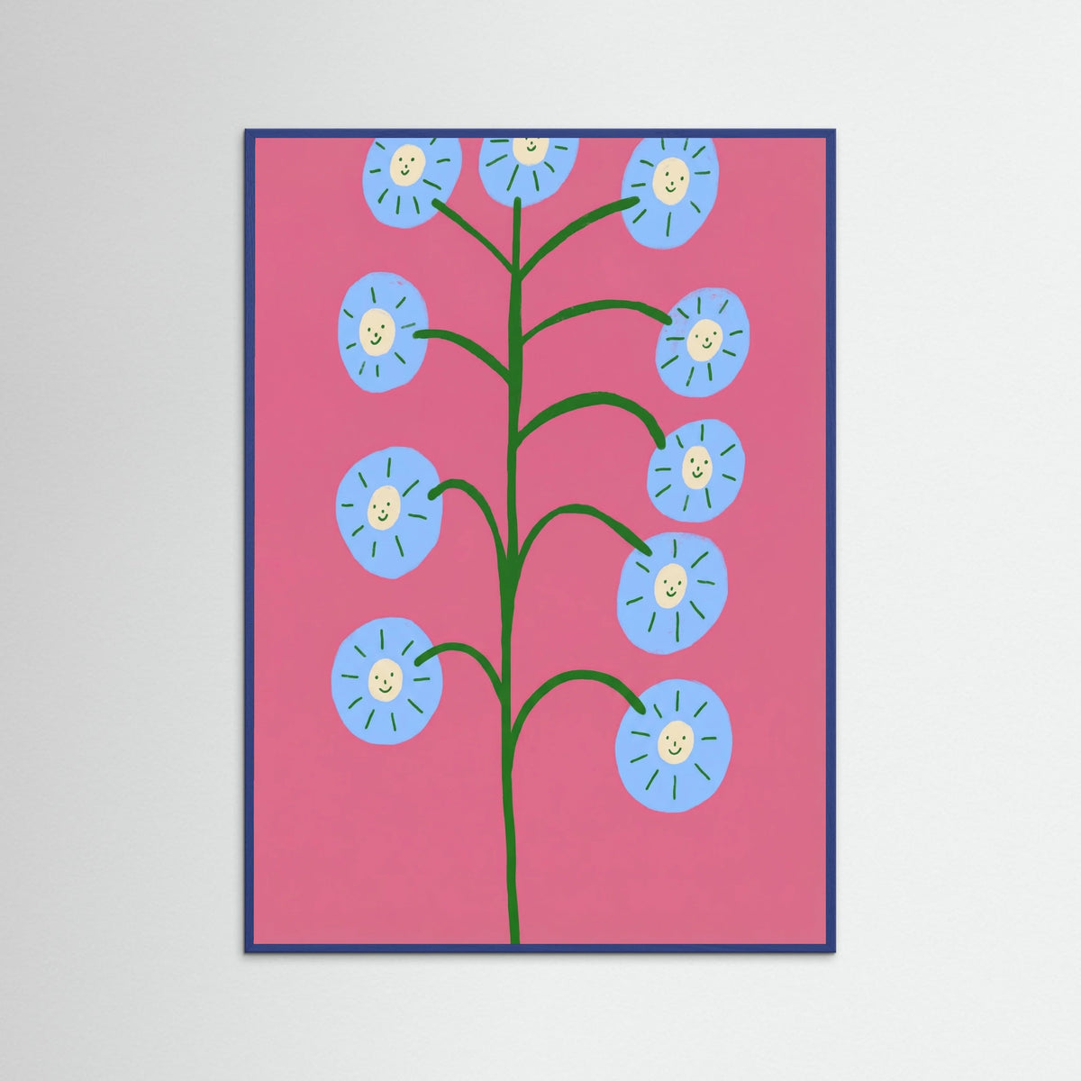 Blue Wood Fantasy Blooms