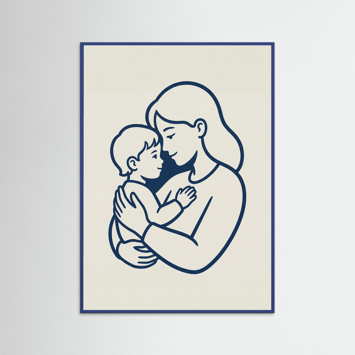 Blue Wood Fathers Embrace