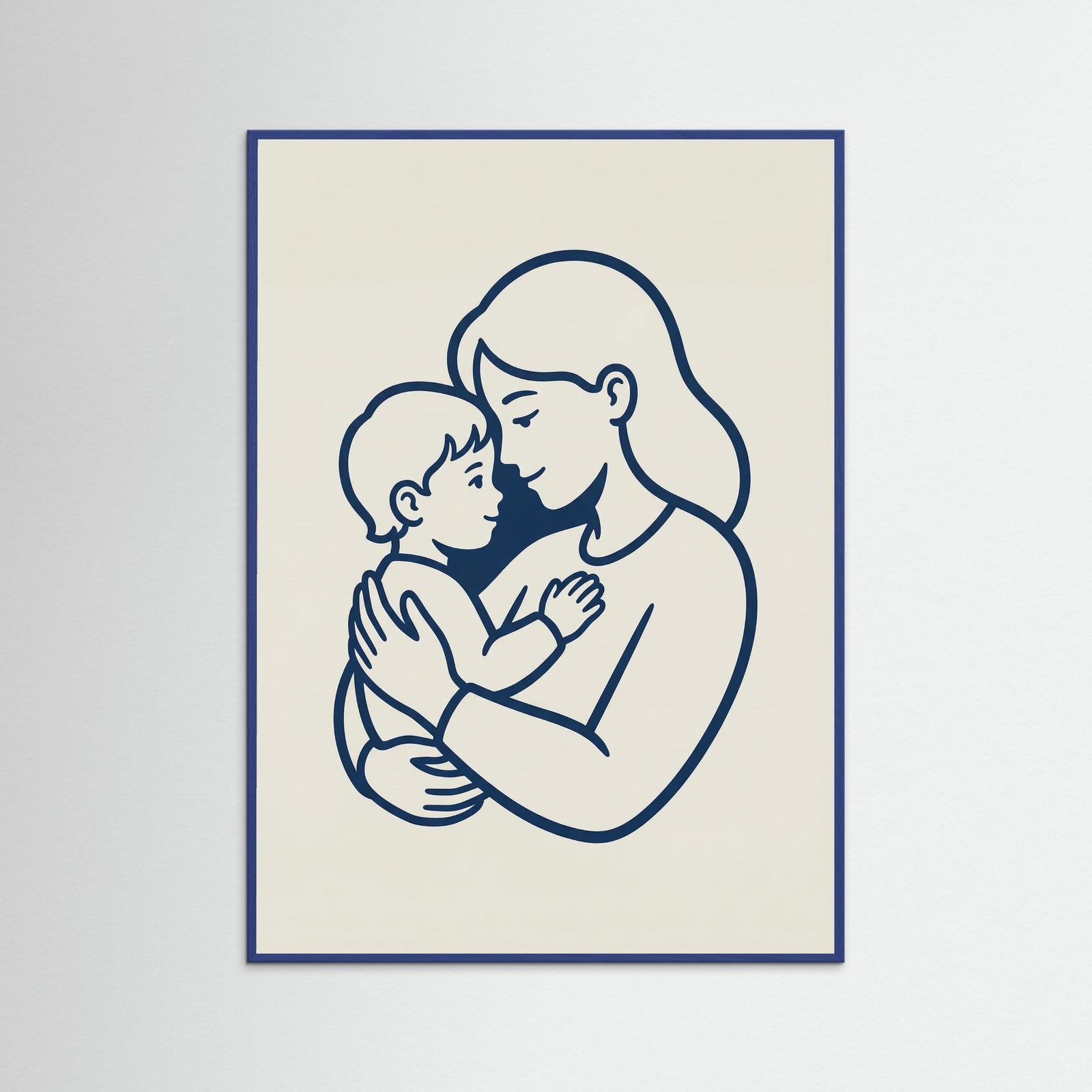 Blue Wood Fathers Embrace