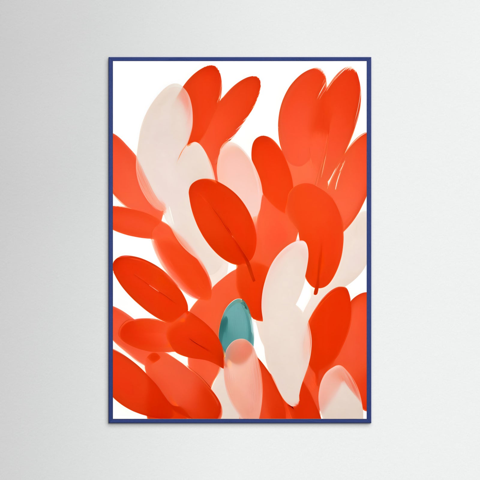 Blue Wood Feathers of Different Birds Flock Together Poster