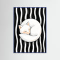 Blue Wood Feline Embrace